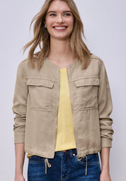 Jacke im Washed-Look mit Tunnelzug