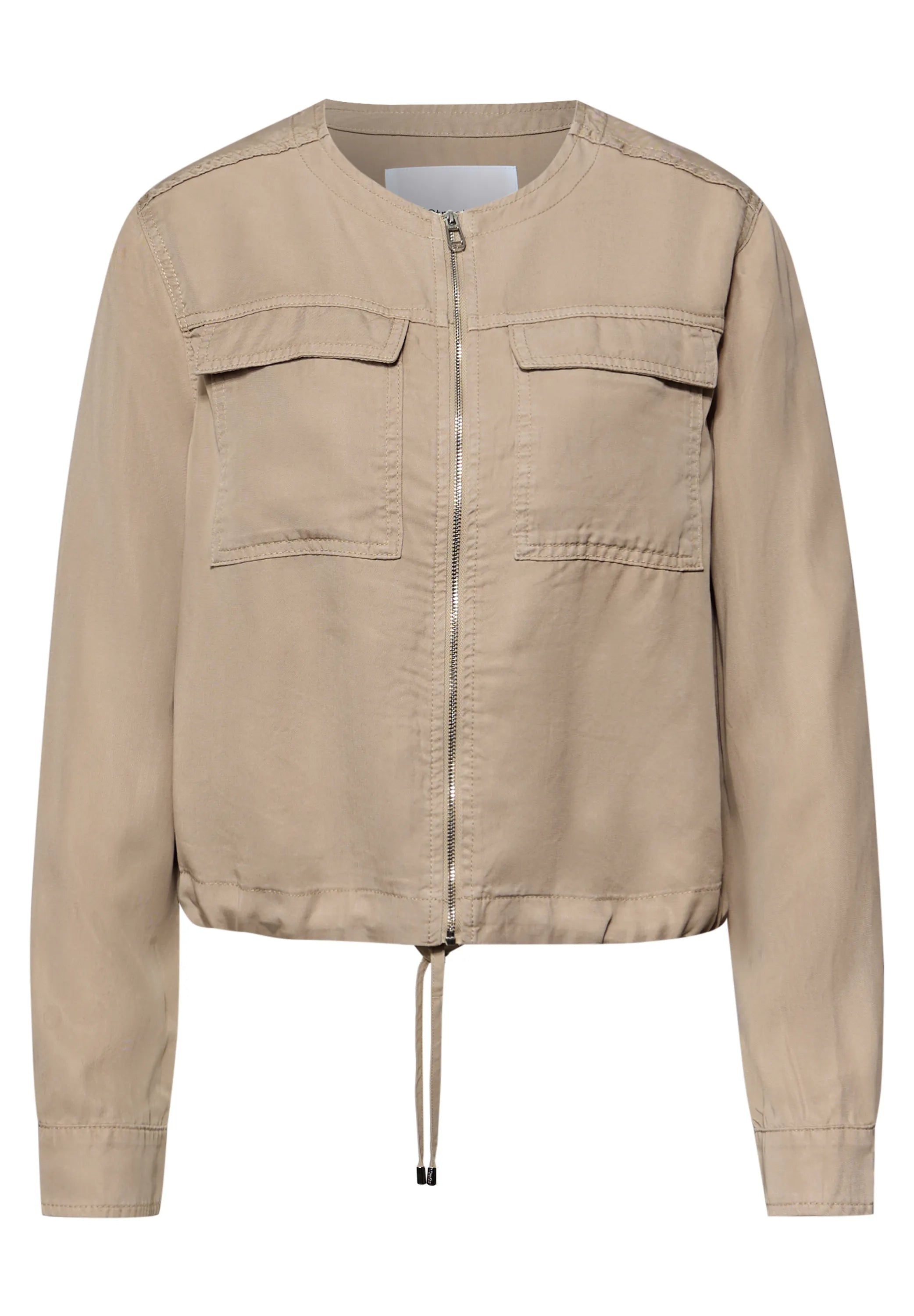 Jacke im Washed-Look mit Tunnelzug