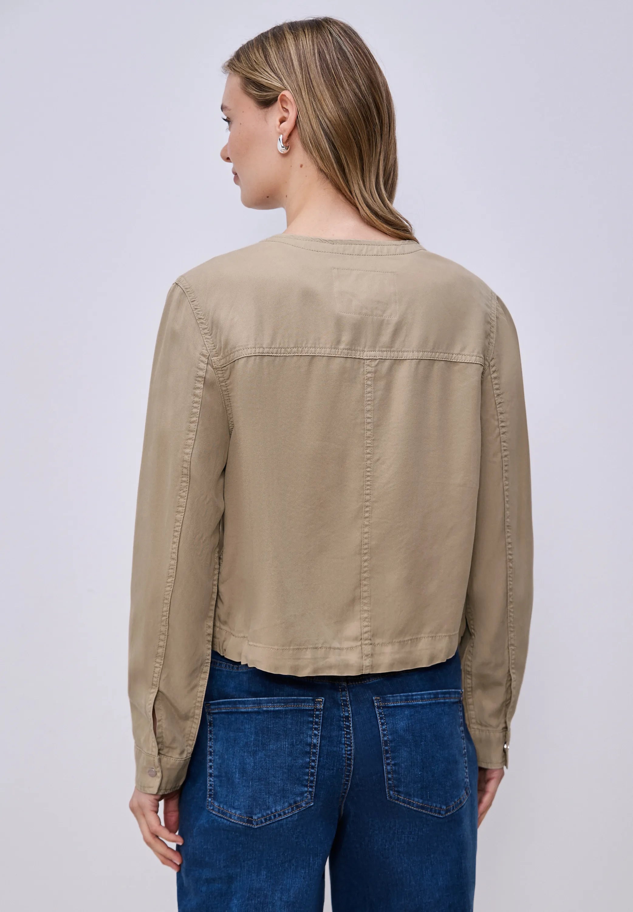 Jacke im Washed-Look mit Tunnelzug