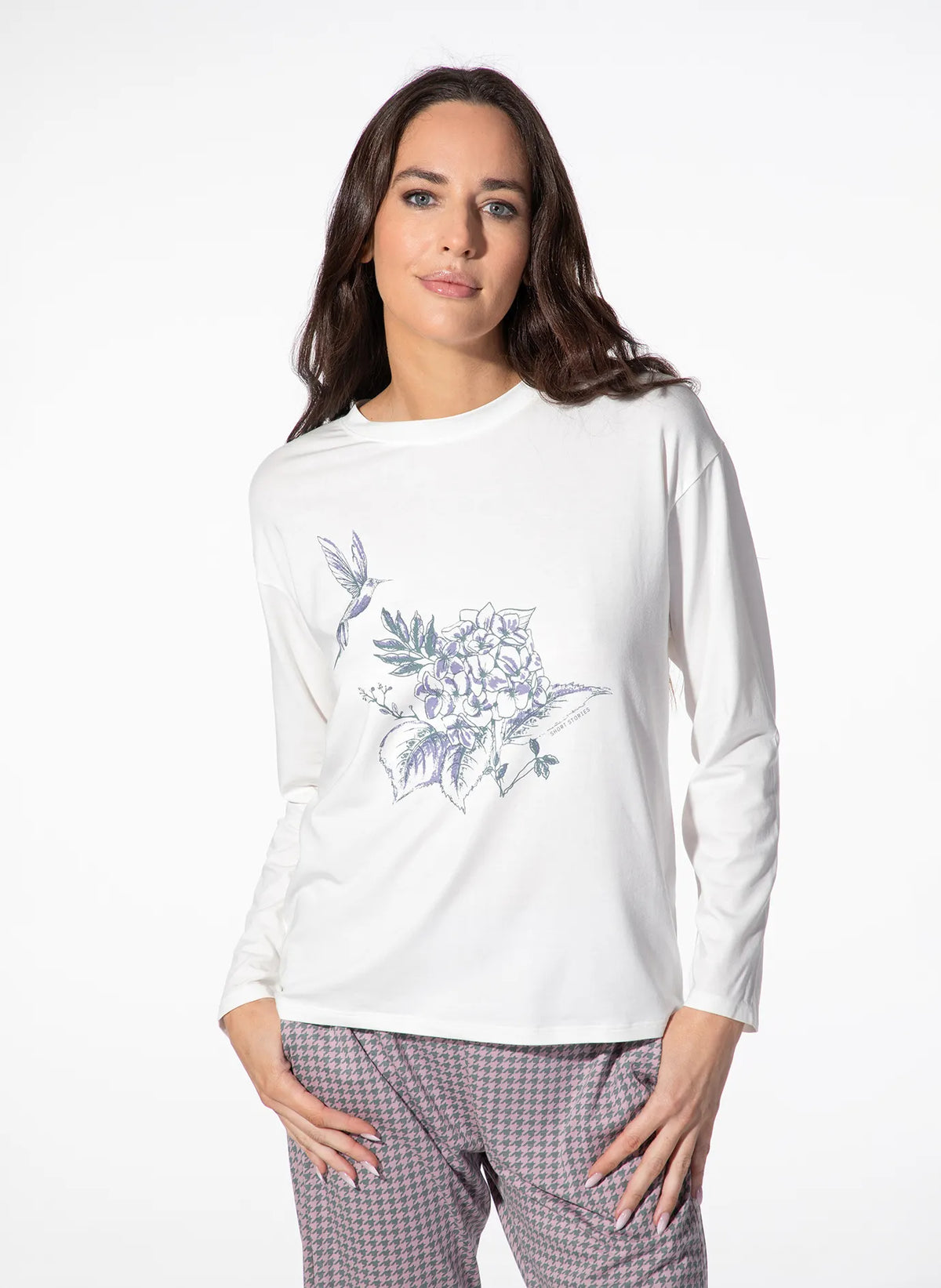Schlafshirt aus Baumwollmix