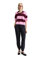 Strick-Poloshirt aus Baumwollmix