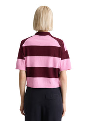 Strick-Poloshirt aus Baumwollmix