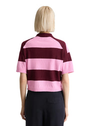 Strick-Poloshirt aus Baumwollmix