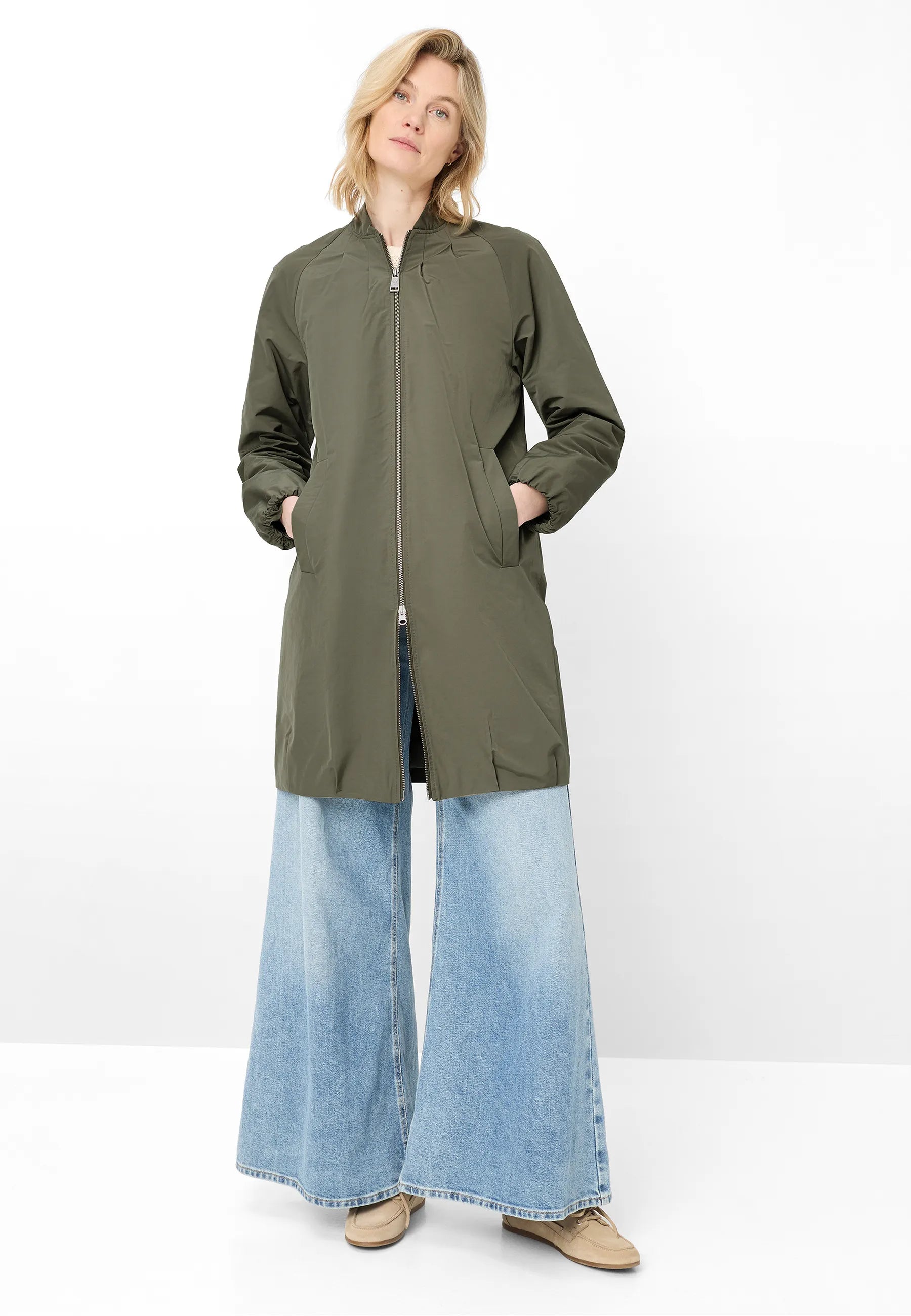 Blouson-Mantel mit Stehkragen