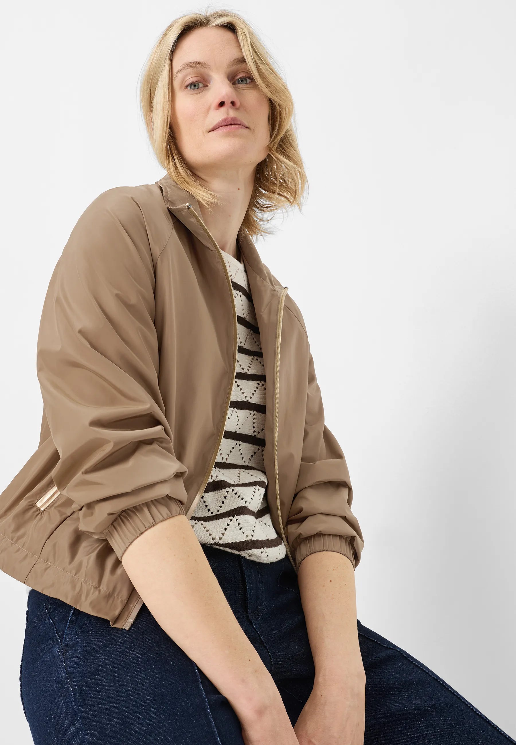 Blouson-Jacke mit Stehkragen