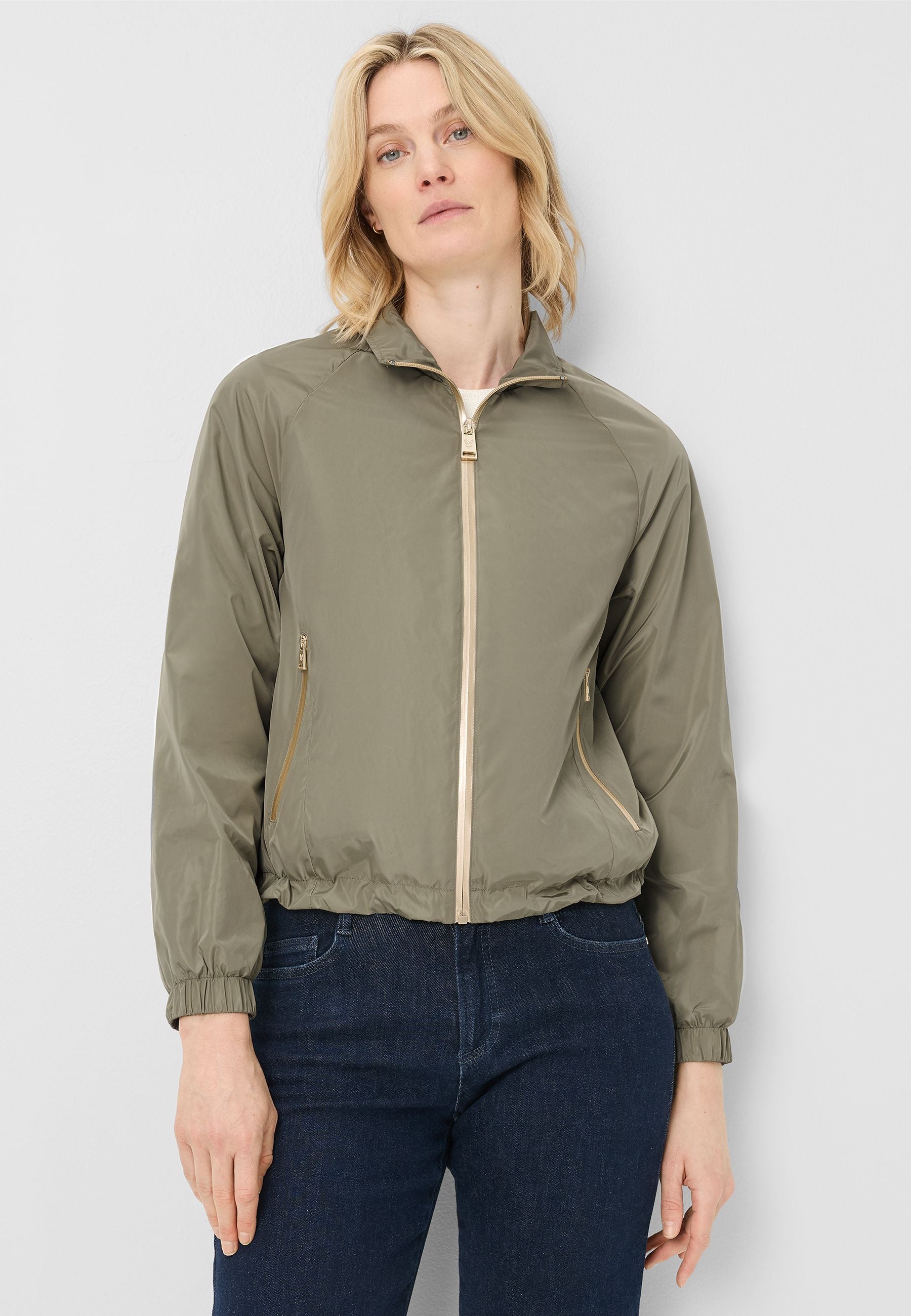 Blouson-Jacke mit Stehkragen