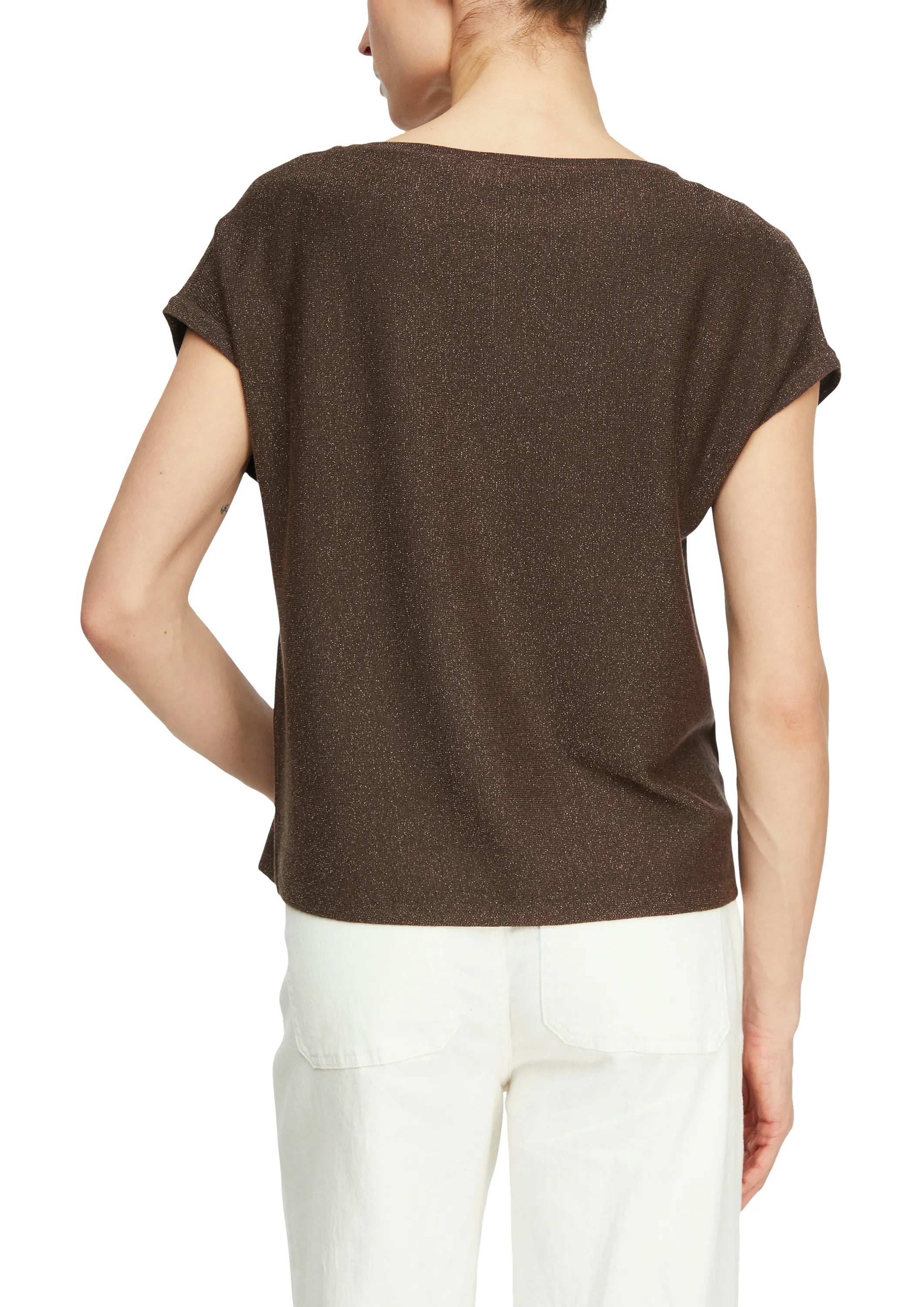Feinstrick-Shirt aus Glitzergarn