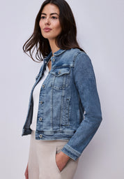 Jeansjacke aus Baumwollmix