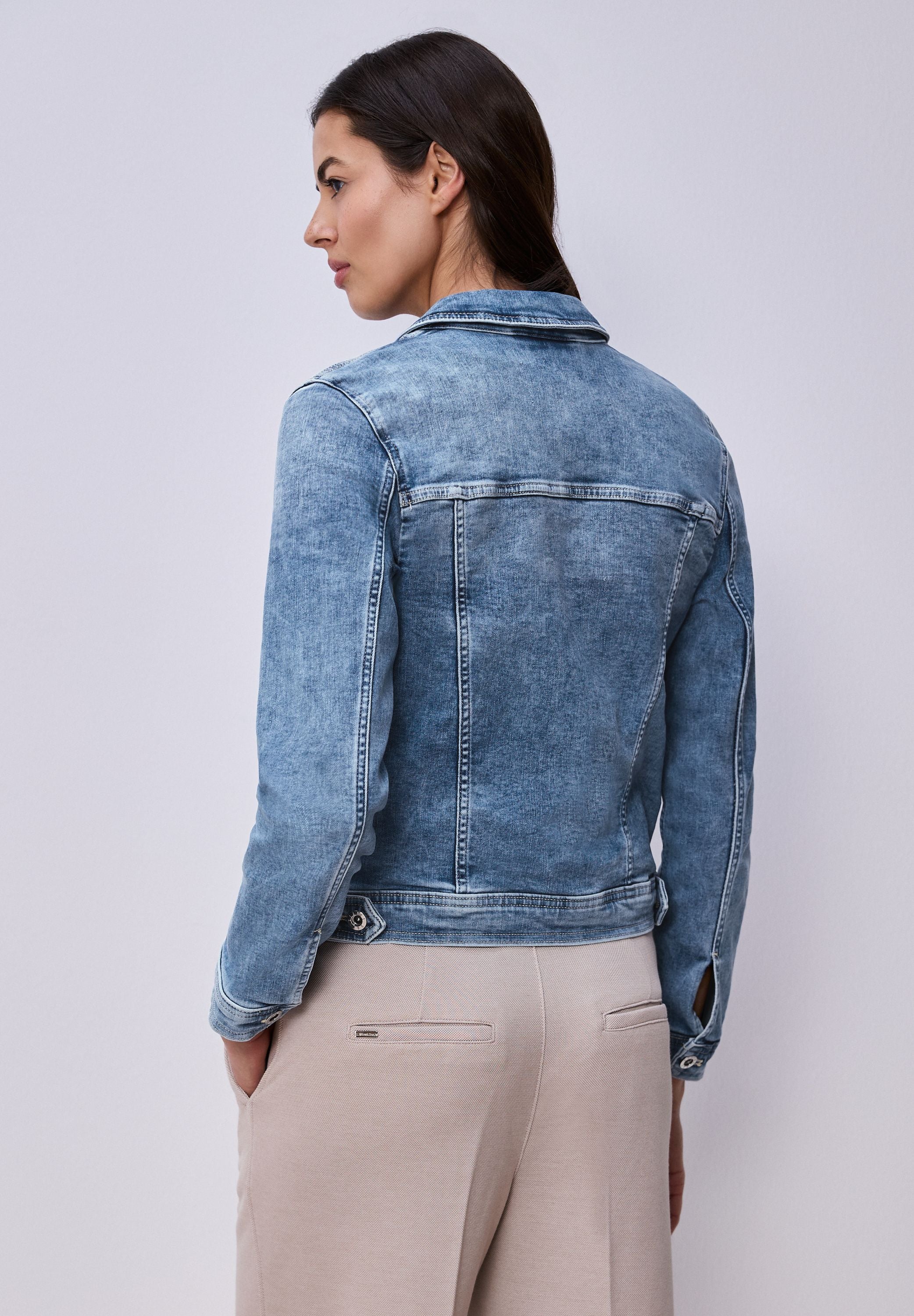Jeansjacke aus Baumwollmix