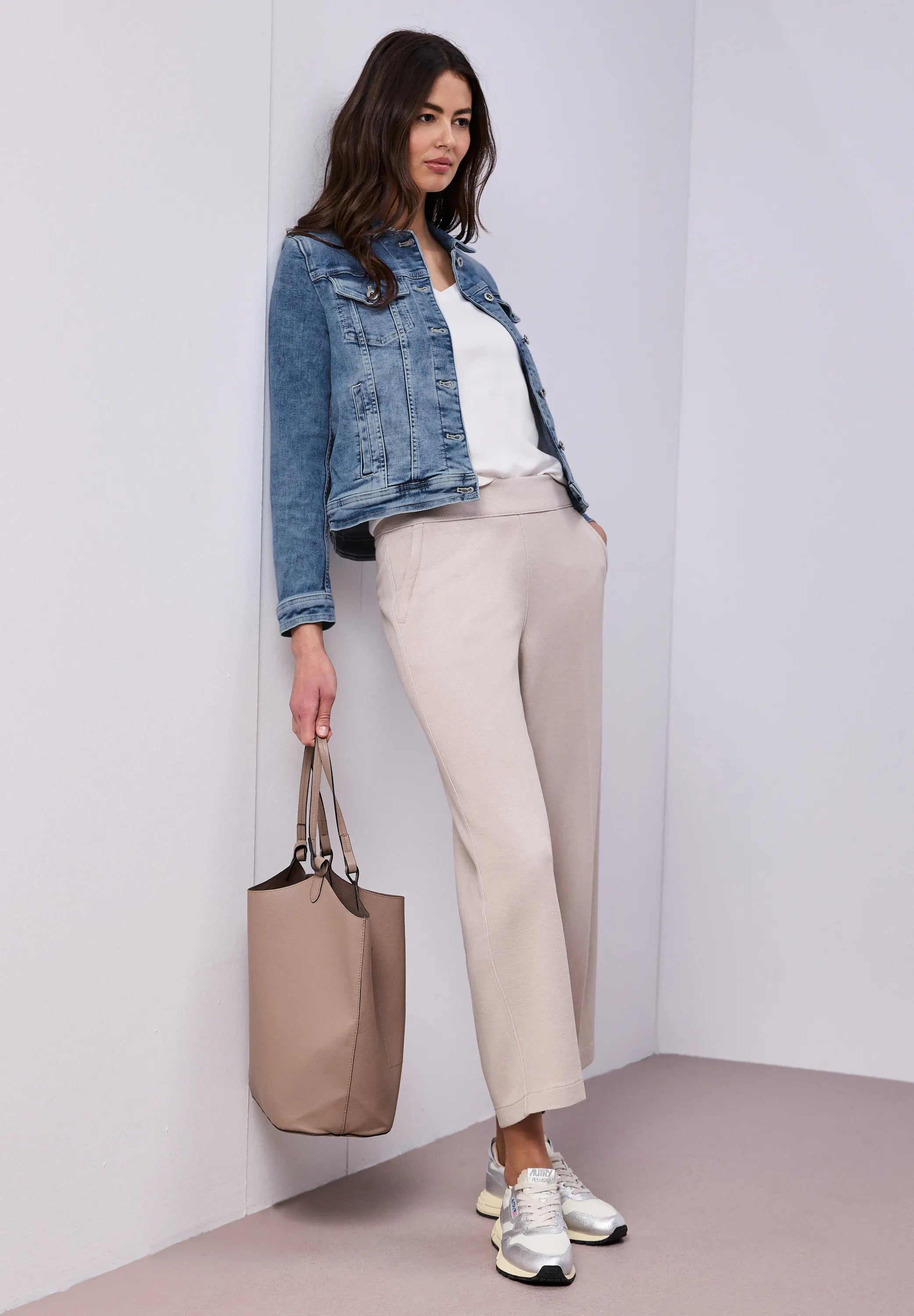 Jeansjacke aus Baumwollmix