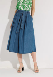 Jeansrock Midi aus Baumwolle