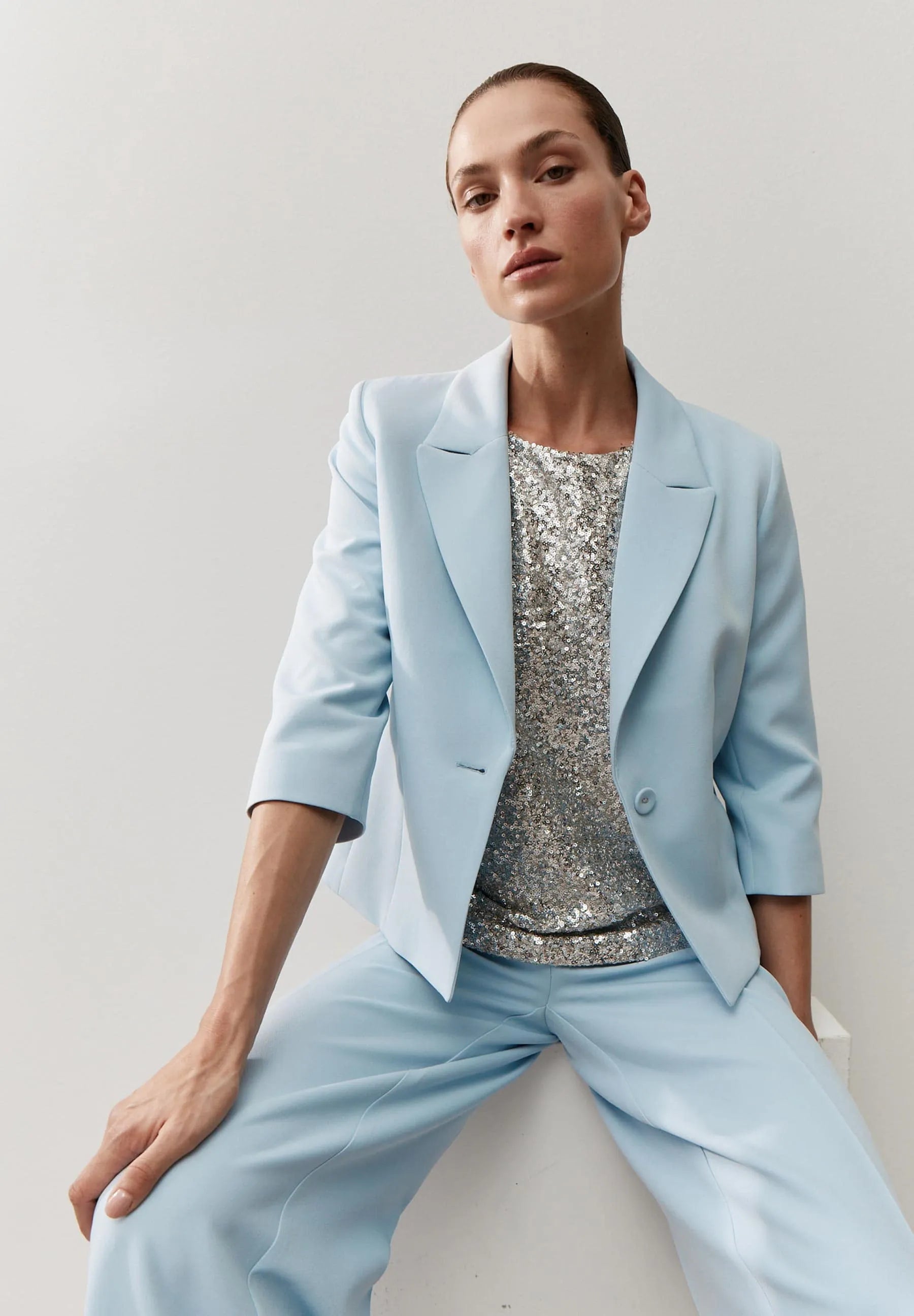 Blazer mit Dreiviertelarm