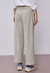 High Waist Wide Leg Hose mit Knopfdetail