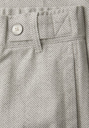High Waist Wide Leg Hose mit Knopfdetail