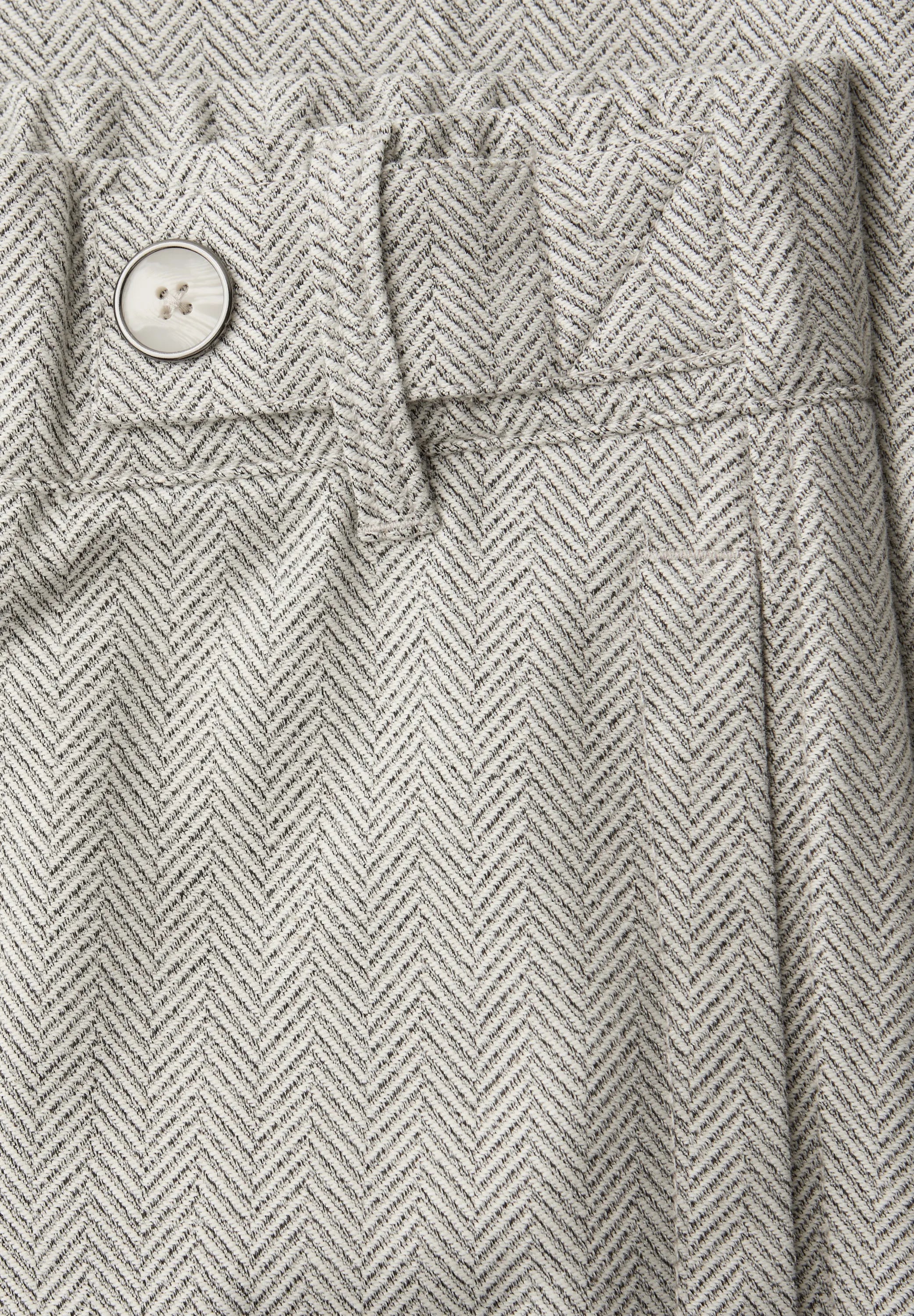 High Waist Wide Leg Hose mit Knopfdetail