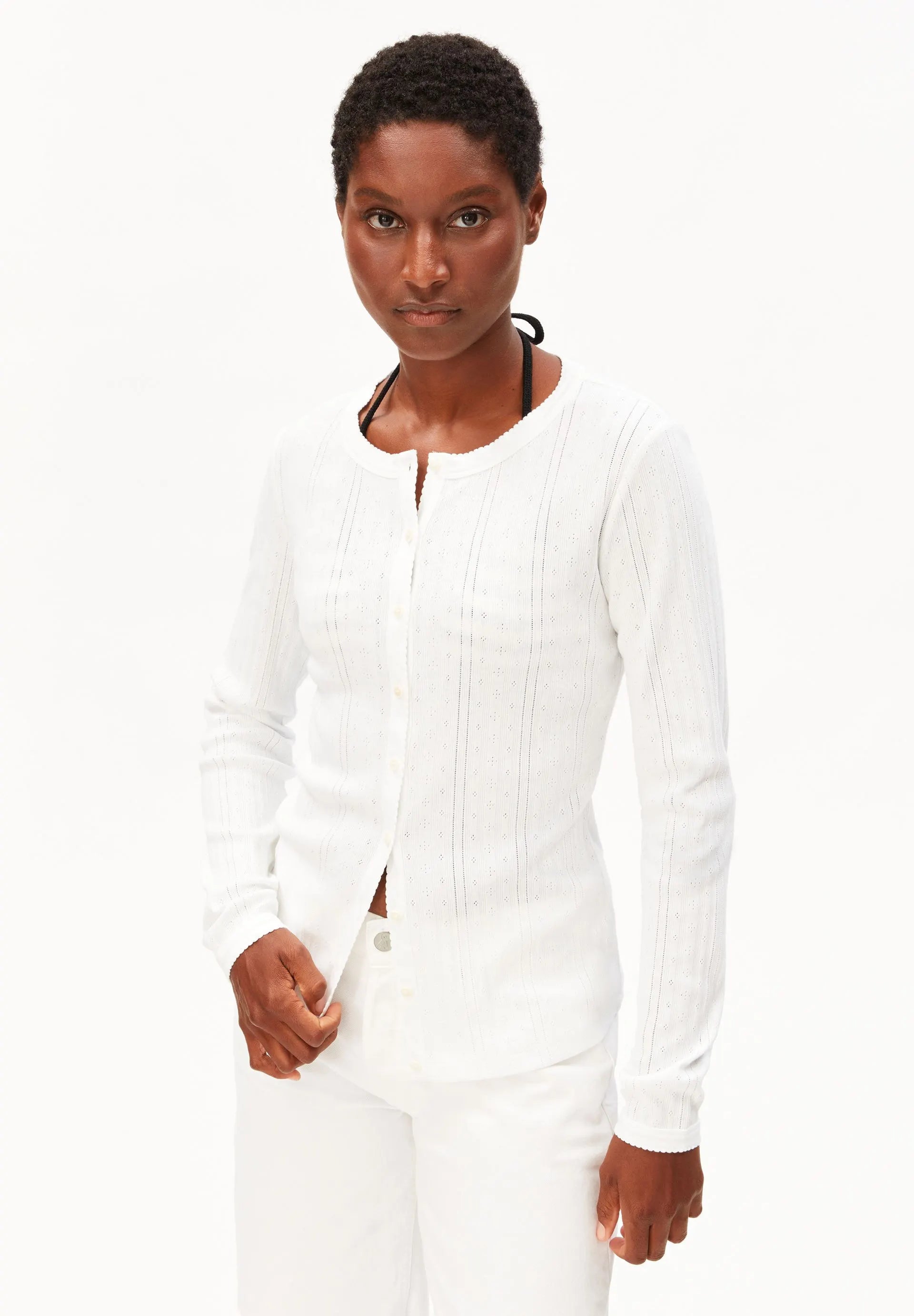 Strick-Cardigan POINTELLE aus Bio-Baumwolle