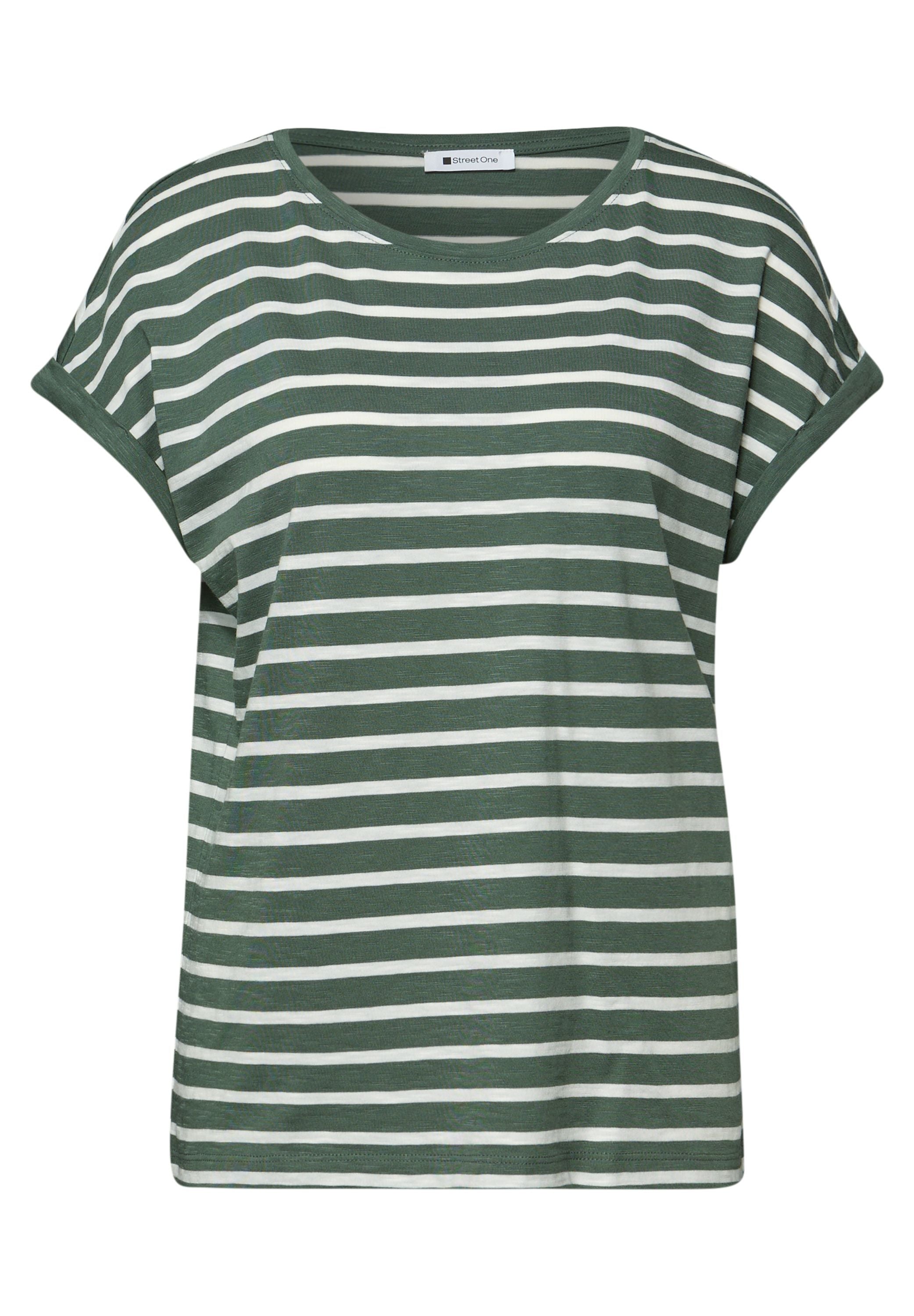 T-Shirt gestreift aus Baumwollmix