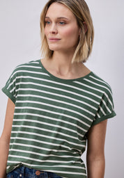 T-Shirt gestreift aus Baumwollmix