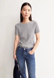 T-Shirt POINTELLE aus Bio-Baumwolle