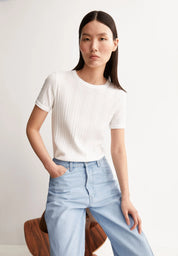 T-Shirt POINTELLE aus Bio-Baumwolle
