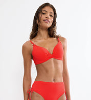 Bikini-Top mit Raffung
