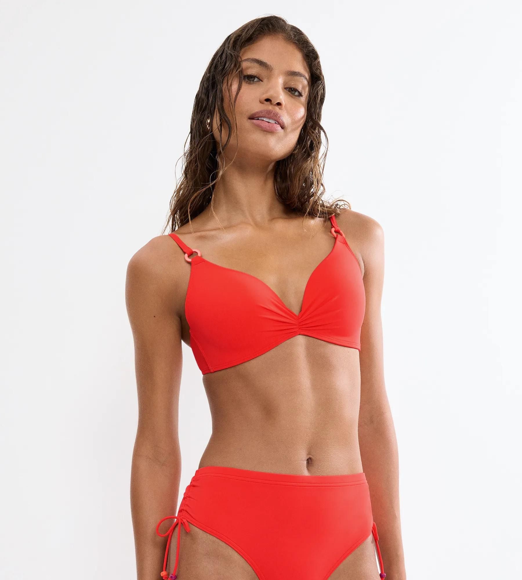 Bikini-Top mit Raffung