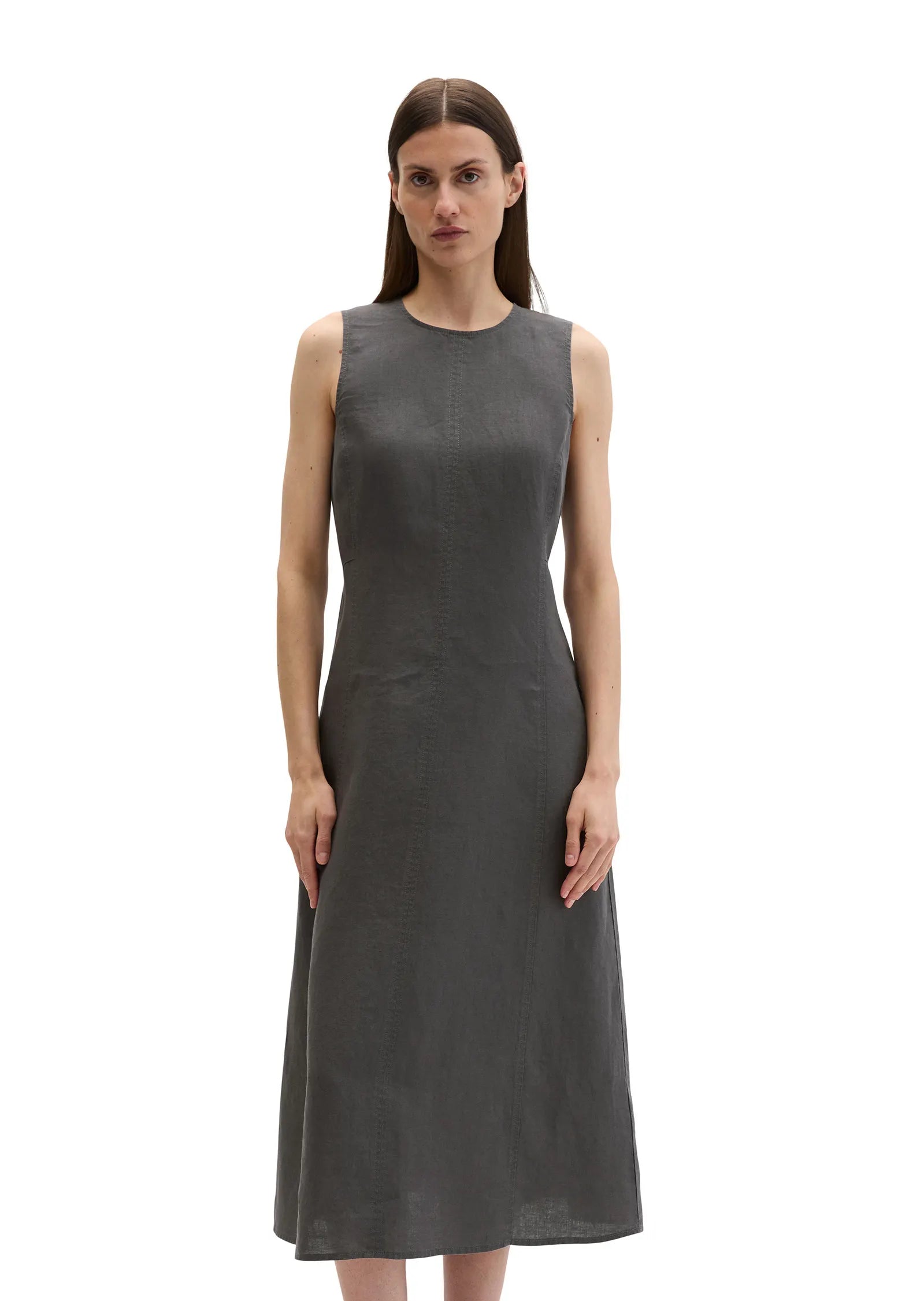 Leinenkleid Midi ärmellos