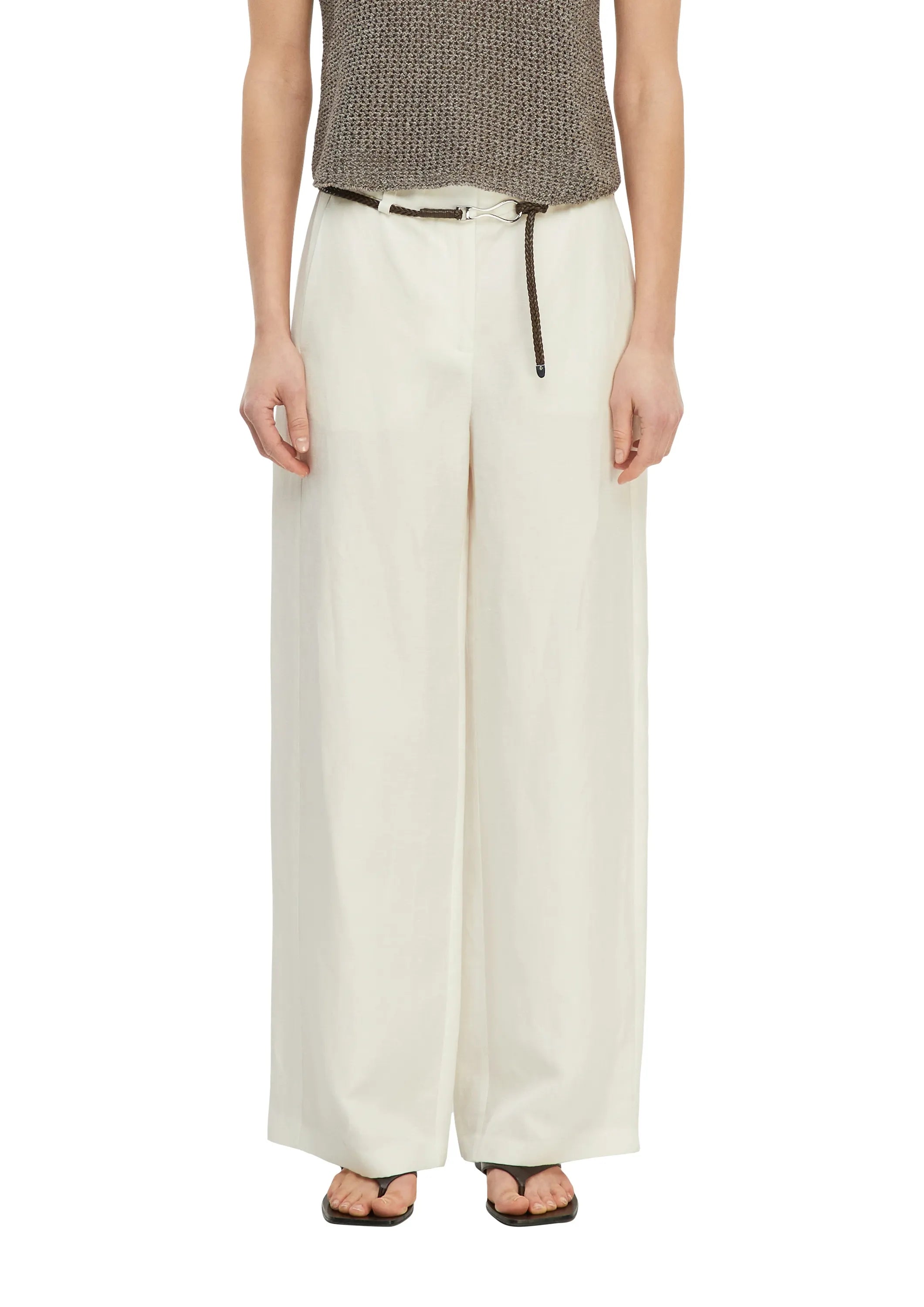 Hose Wide Leg aus Leinenmix