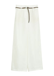 Hose Wide Leg aus Leinenmix