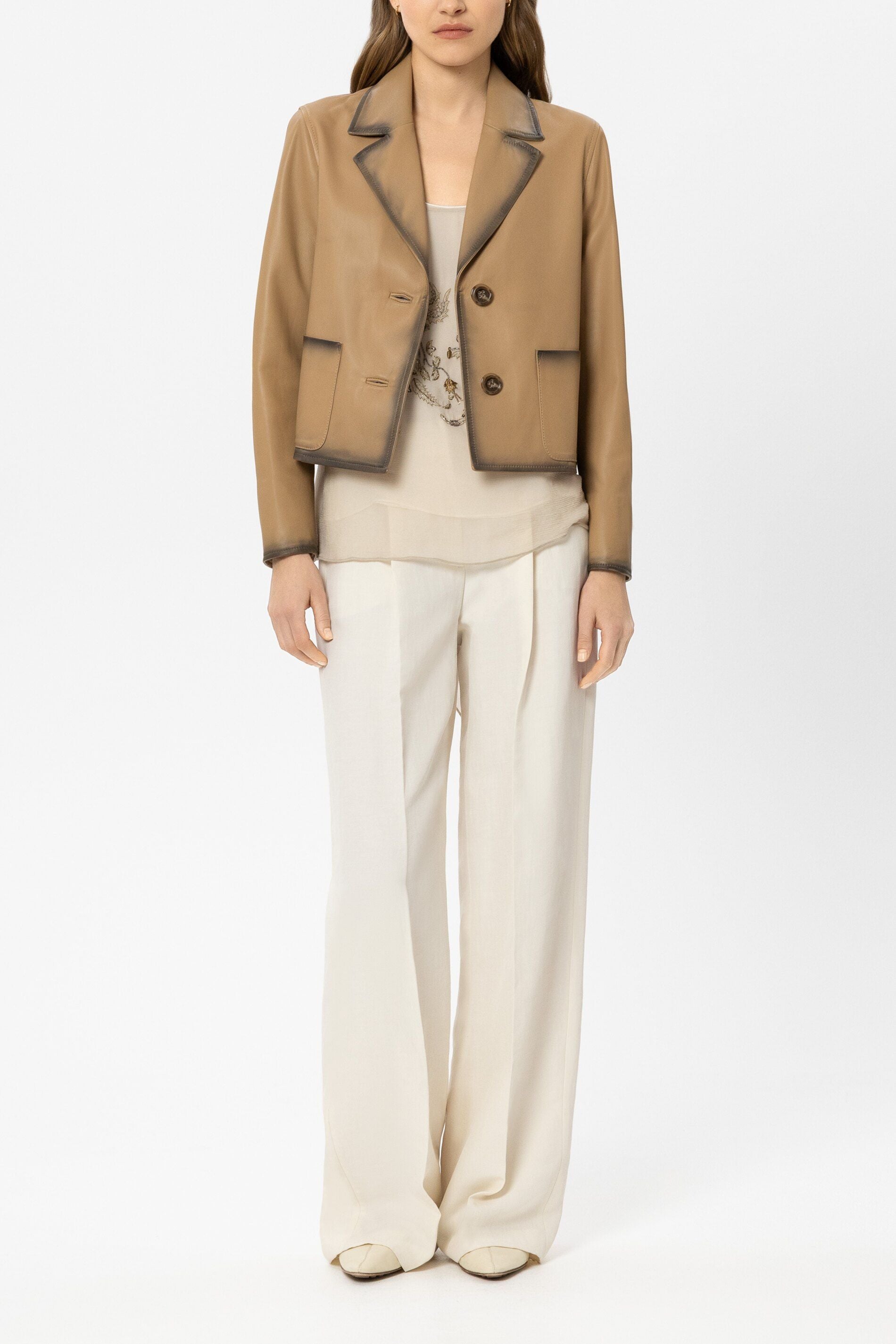Leinenhose Wide Leg