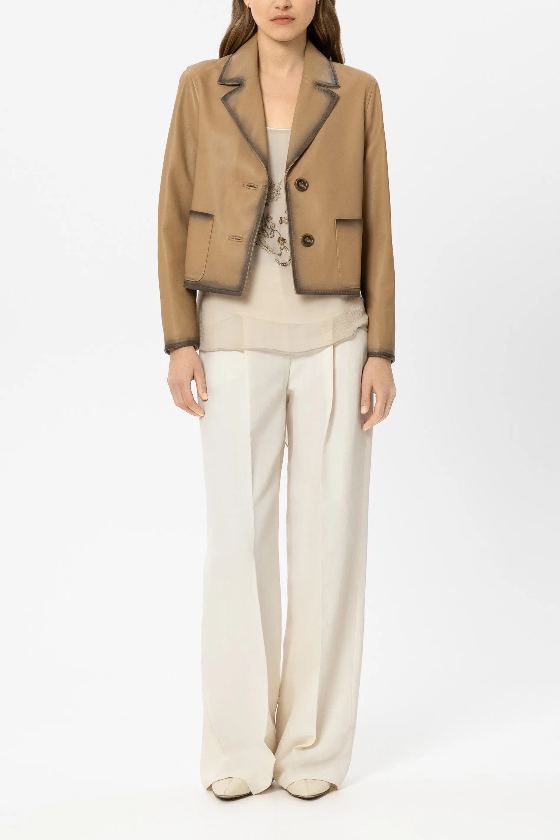 Leinenhose Wide Leg