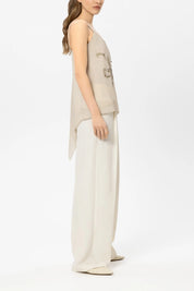 Leinenhose Wide Leg