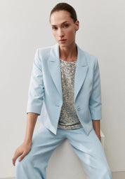 Blazer mit Dreiviertelarm