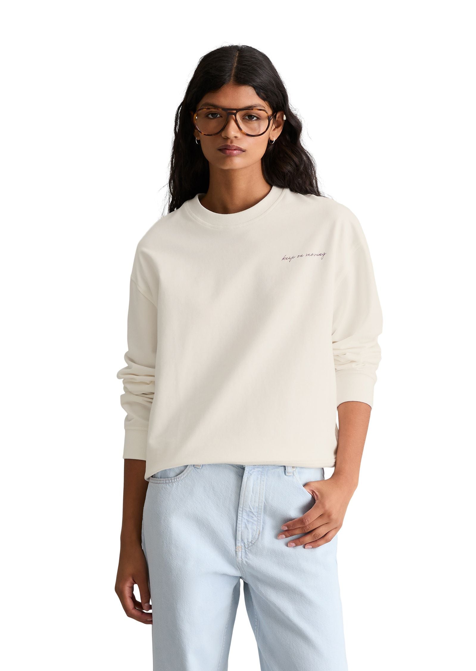 Sweatshirt oversized aus Baumwolle