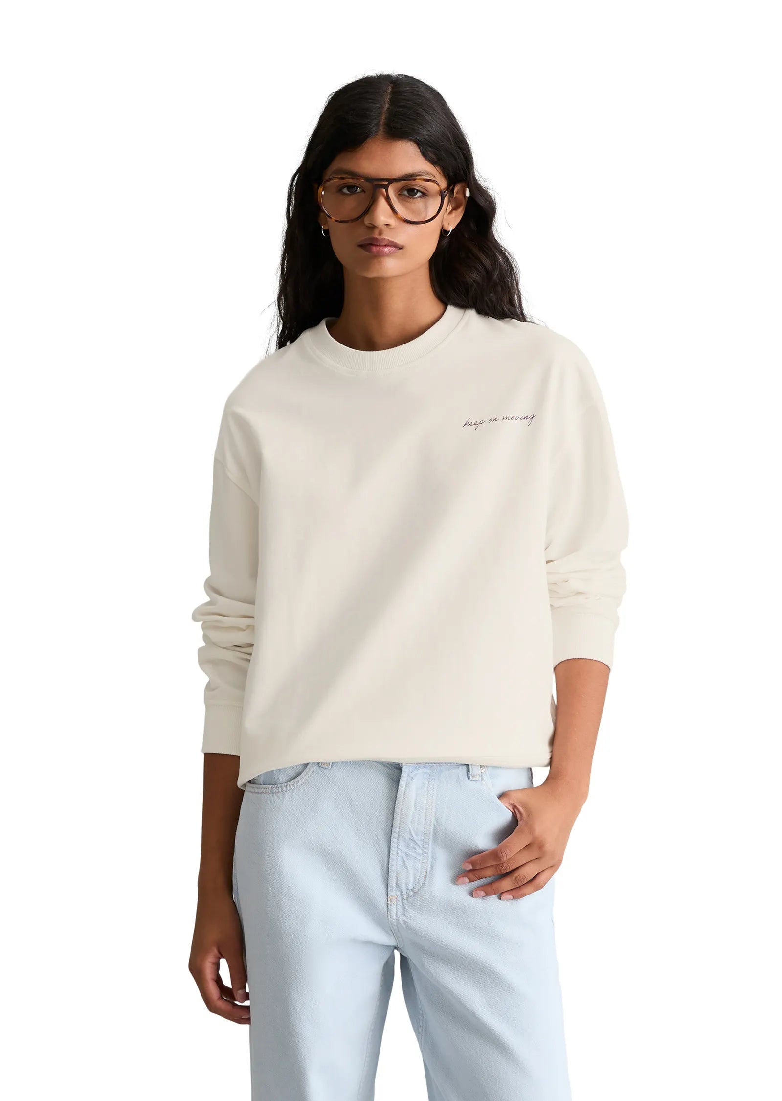 Sweatshirt oversized aus Baumwolle