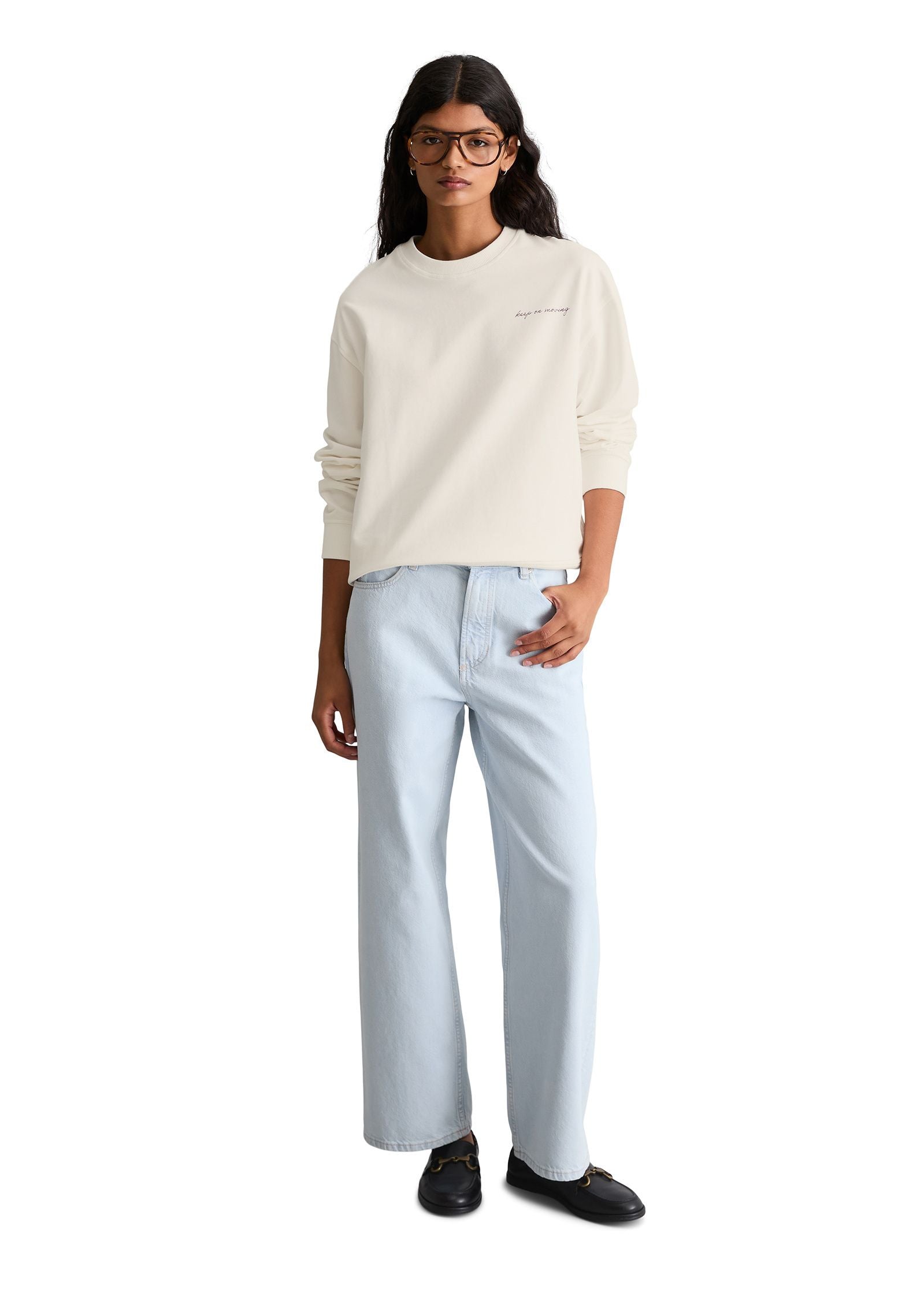 Sweatshirt oversized aus Baumwolle