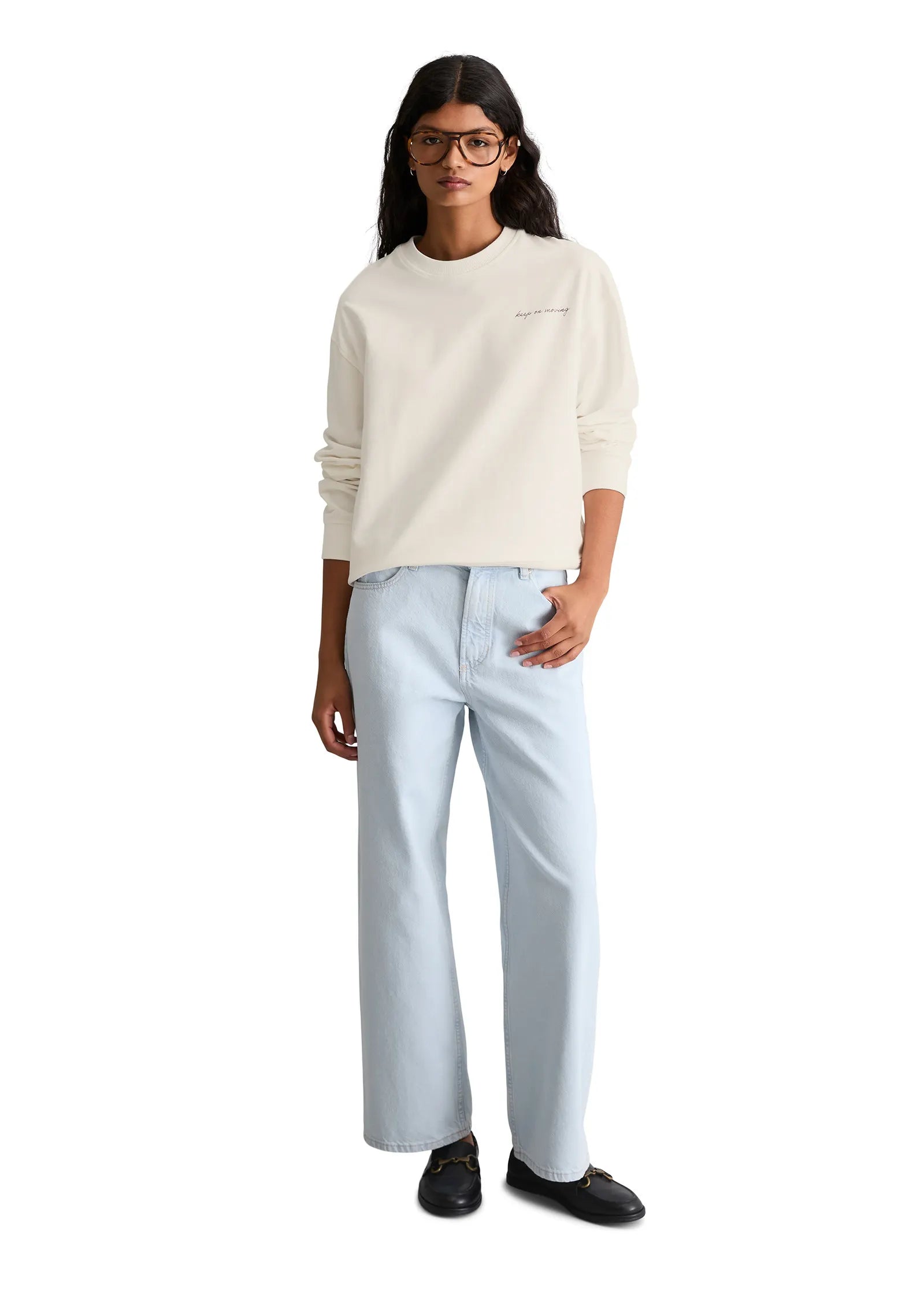 Sweatshirt oversized aus Baumwolle