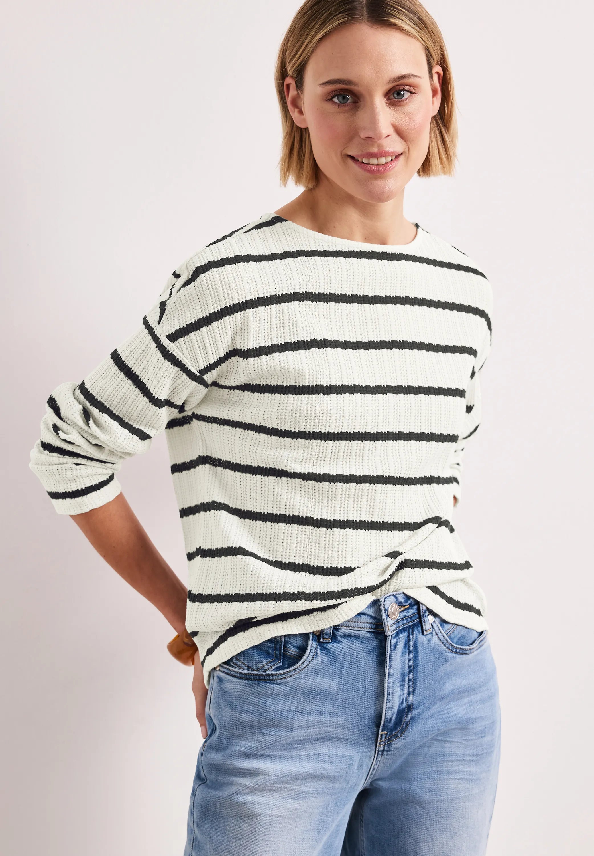 Langarmshirt Regular Fit aus Baumwollmix