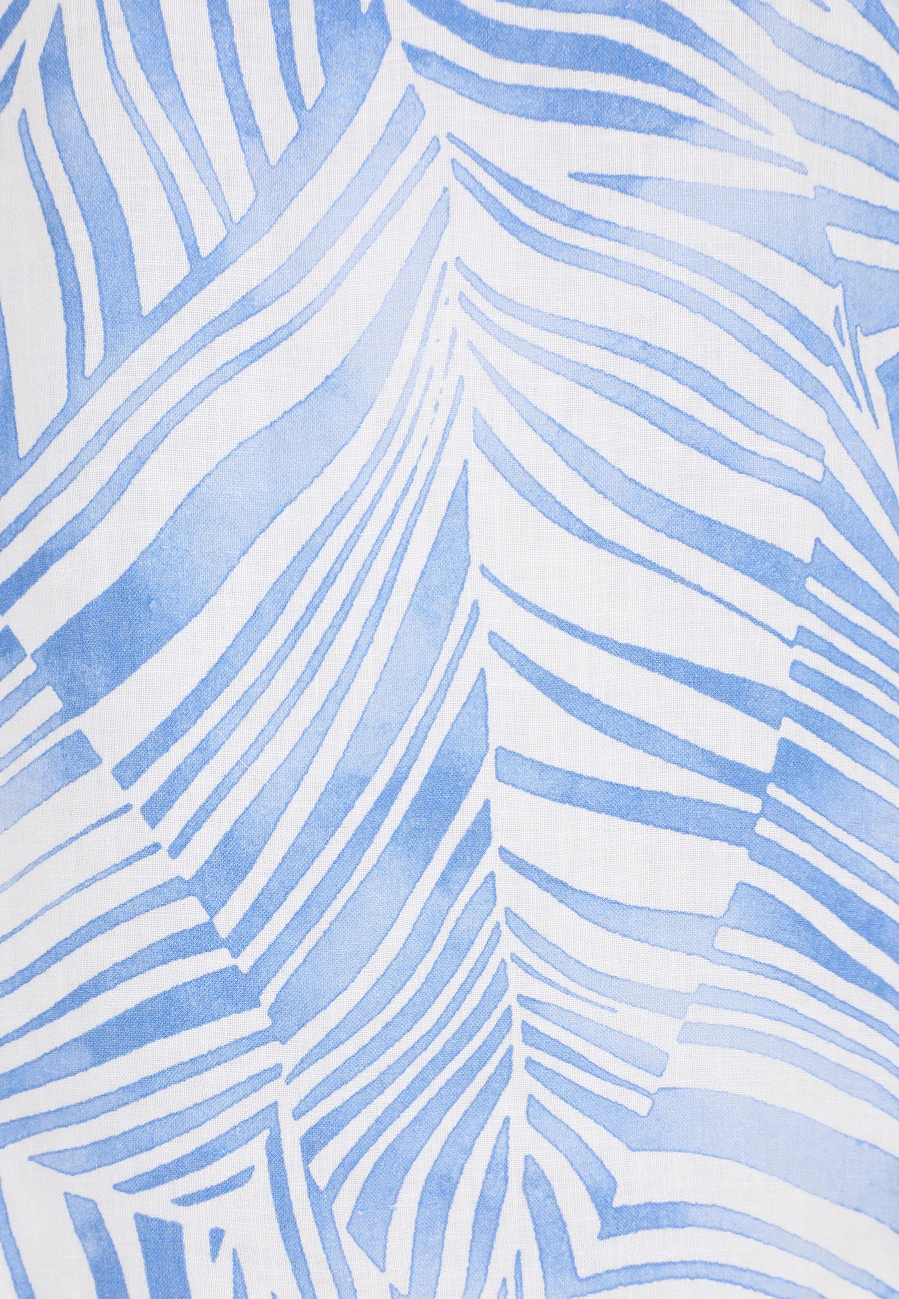Leinenbluse mit Grafik-Print