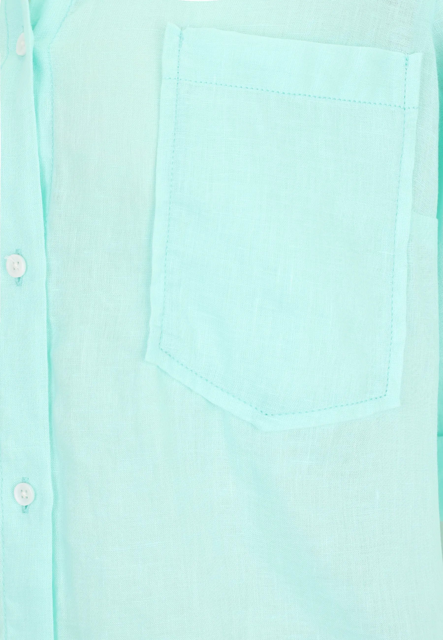 Leinenbluse mit V-Ausschnitt