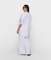 Bluse Oversized Fit aus Leinenmix