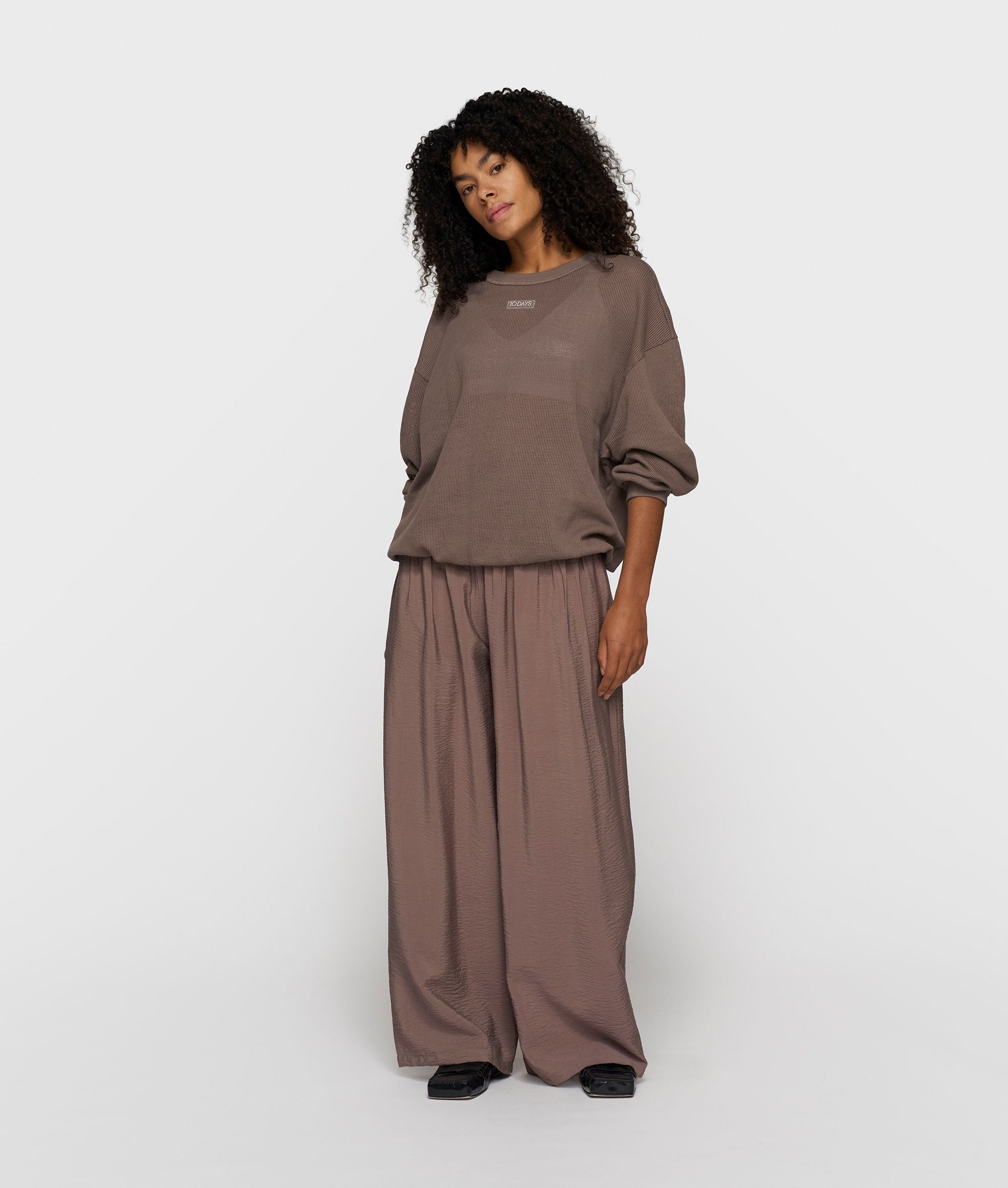Sweatshirt aus Baumwoll-Mesh
