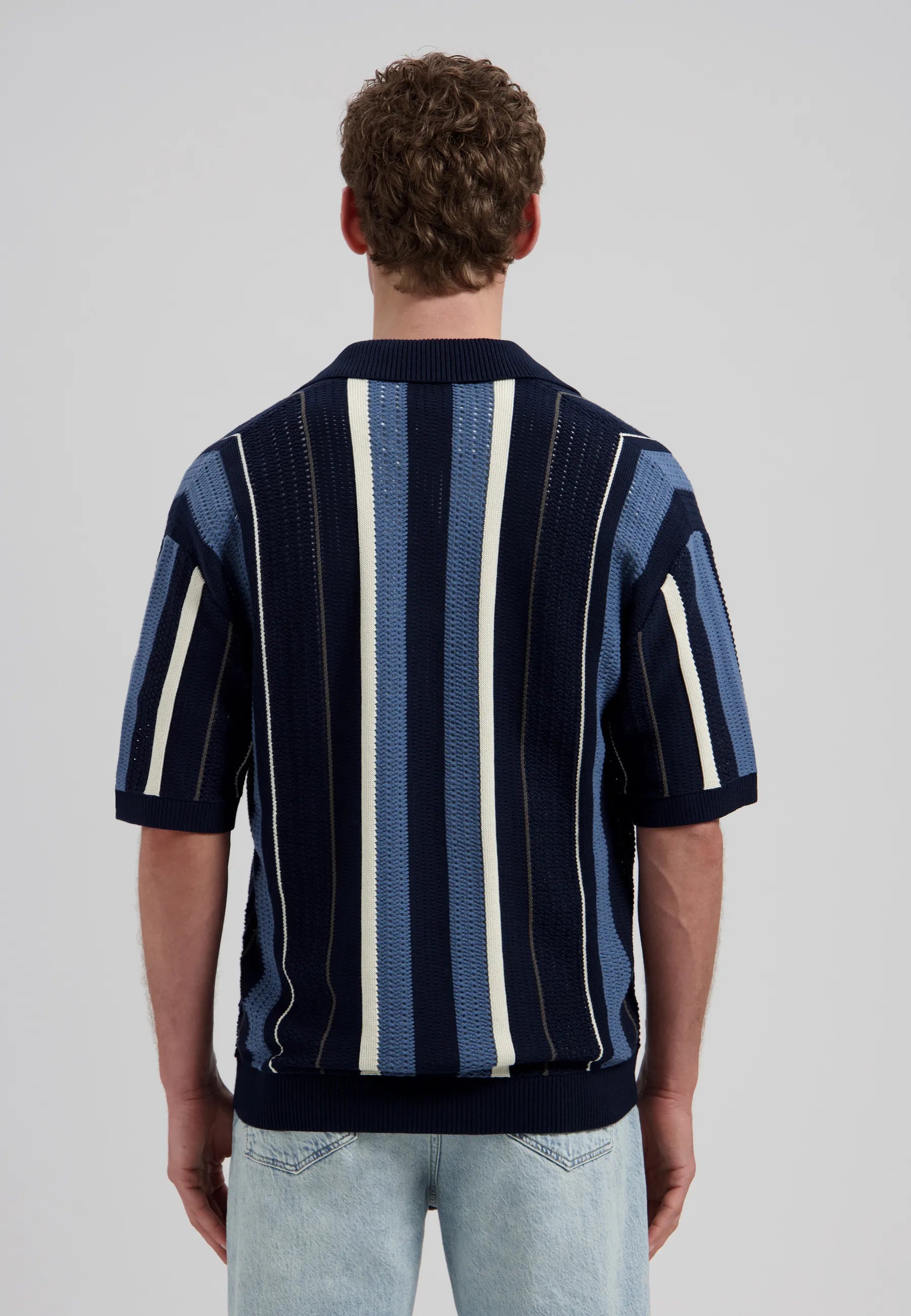 Strick-Poloshirt aus Leinen