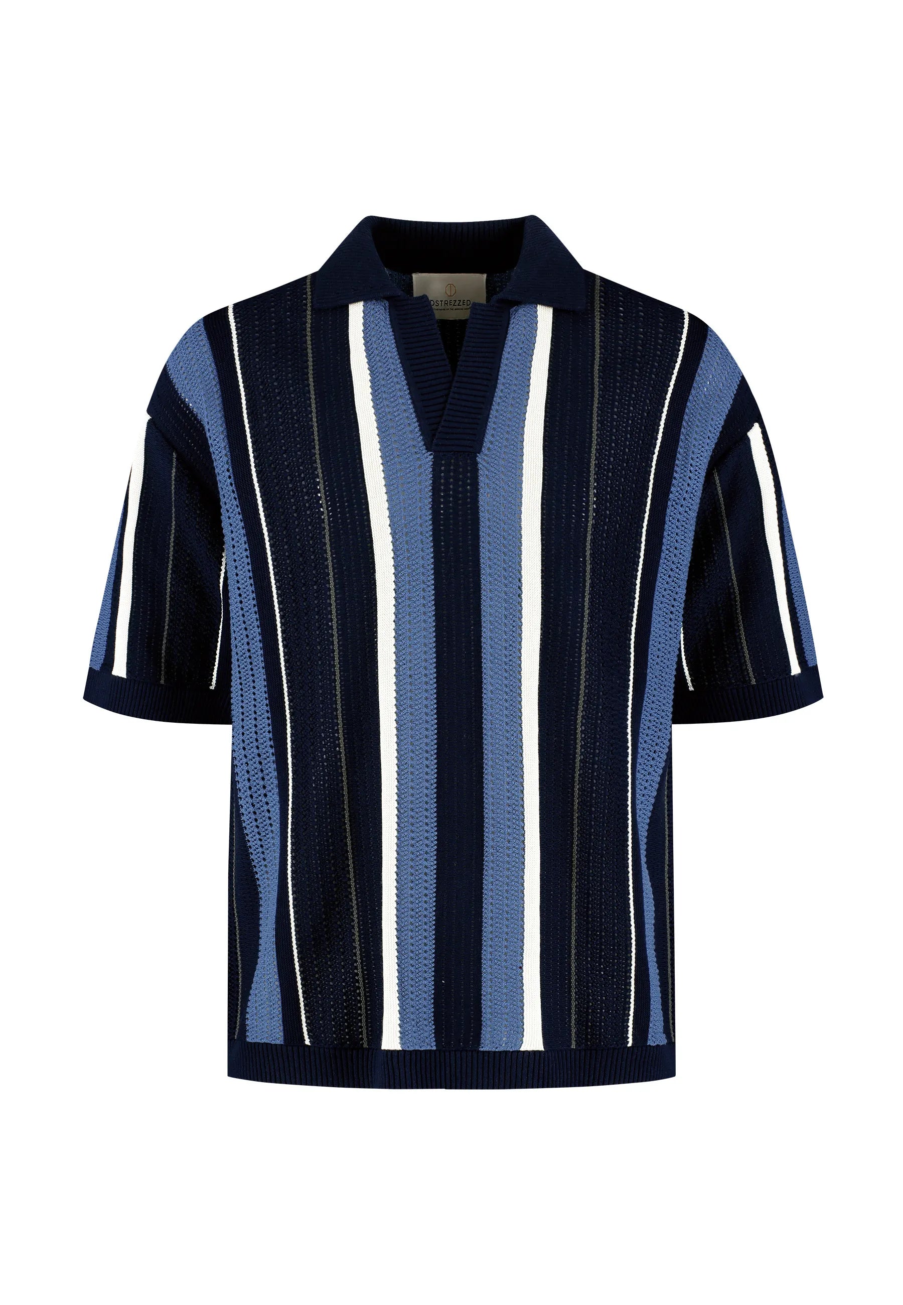 Strick-Poloshirt aus Leinen