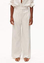 Hose aus Leinenmix Wide Leg