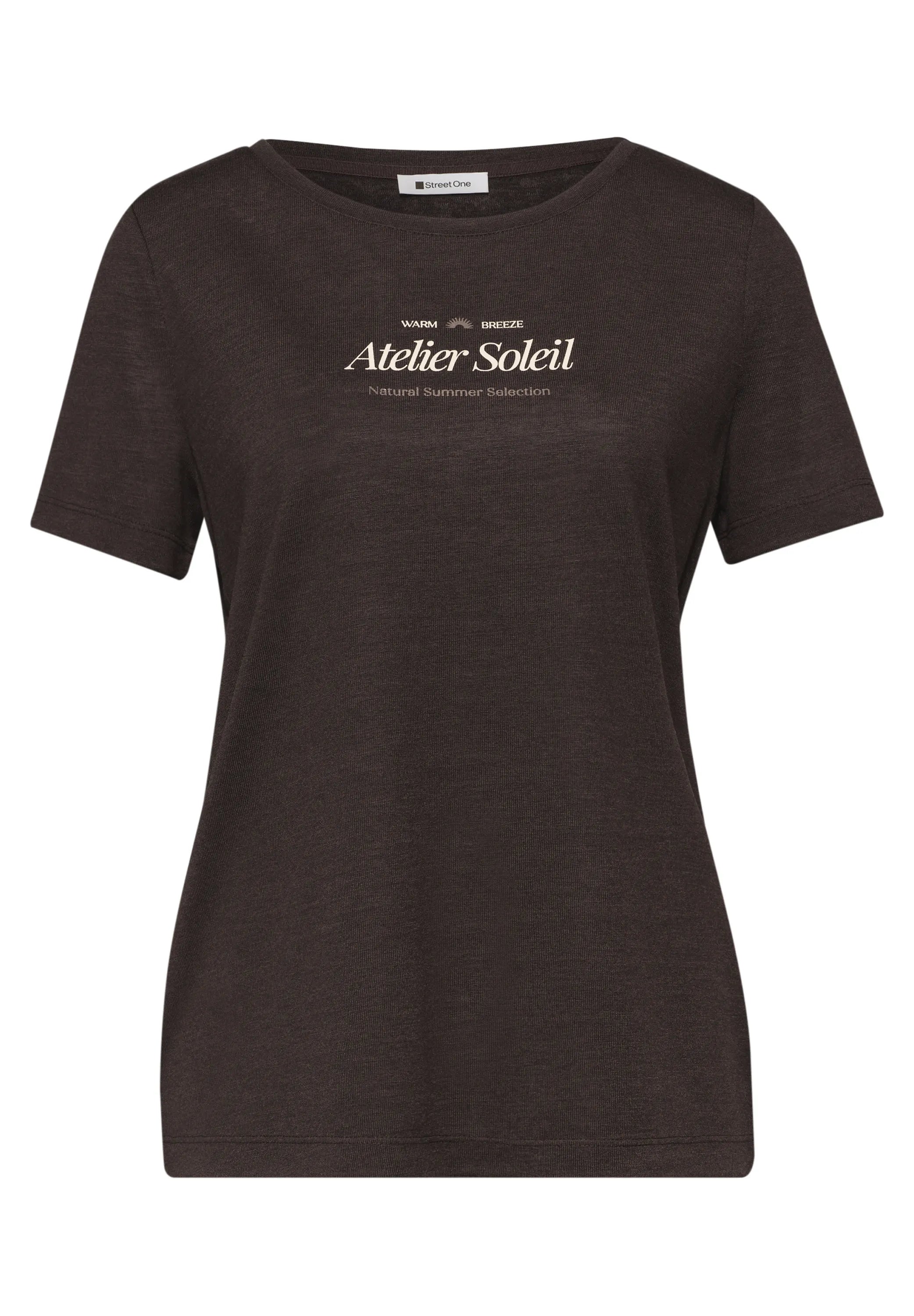 T-Shirt mit Rundhals und Wording