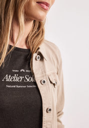 T-Shirt mit Rundhals und Wording