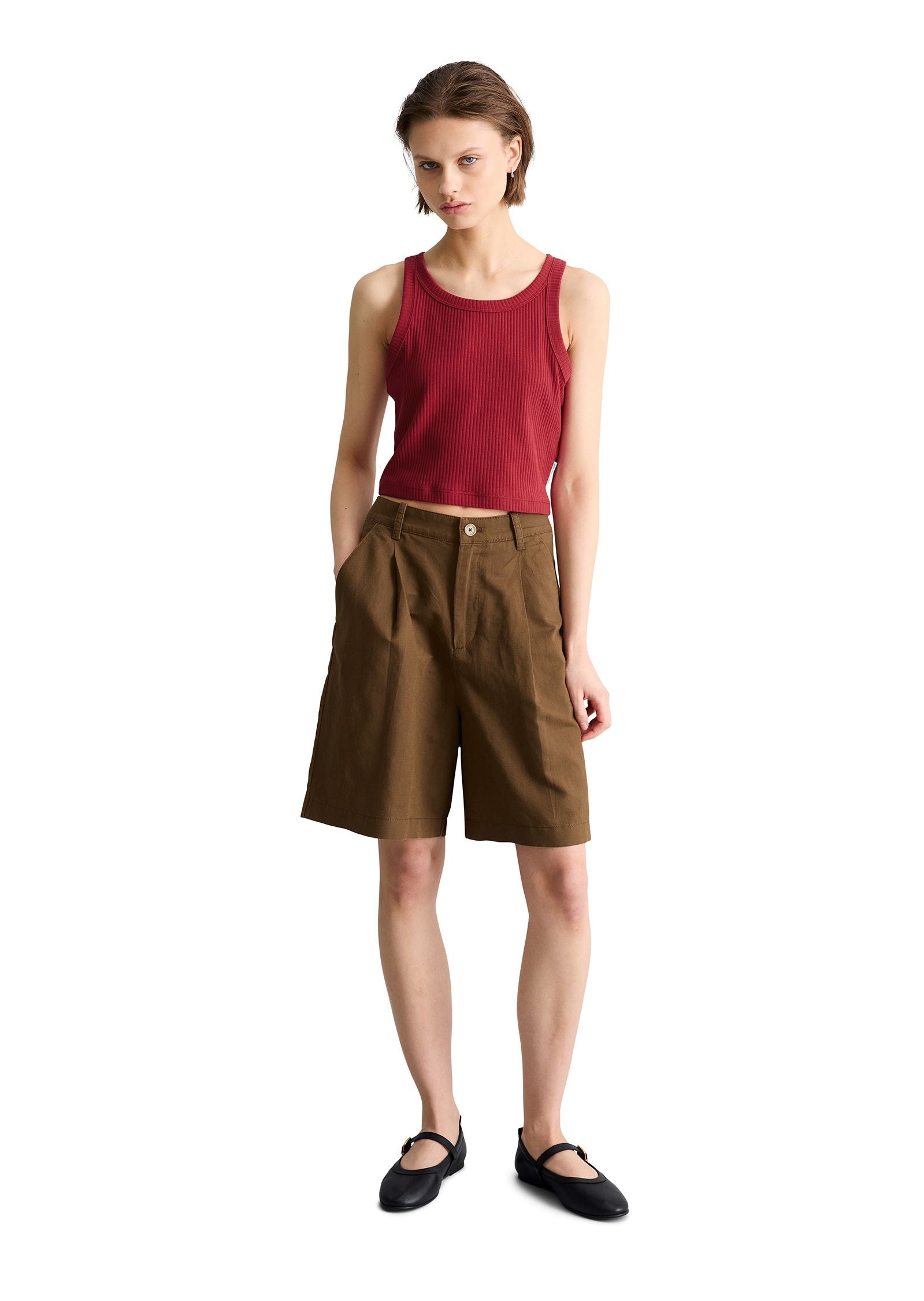 Ripp-Top slim cropped
