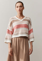 Strickpullover mit Streifen