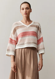 Strickpullover mit Streifen